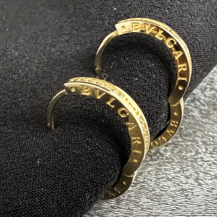 Bulgari Model Taşlı Küpe